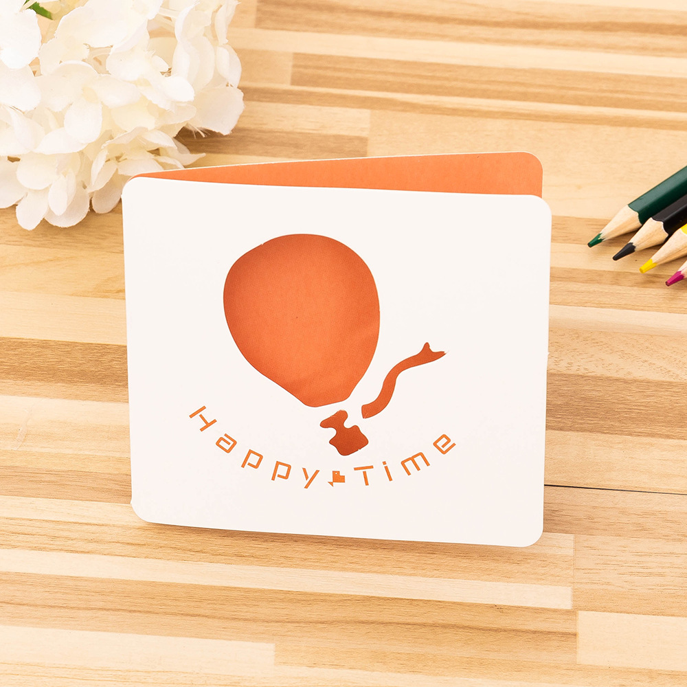 Picture of Cross-border hollow small fresh business simple greeting card birthday gift flower shop after-sales card activity message creative card