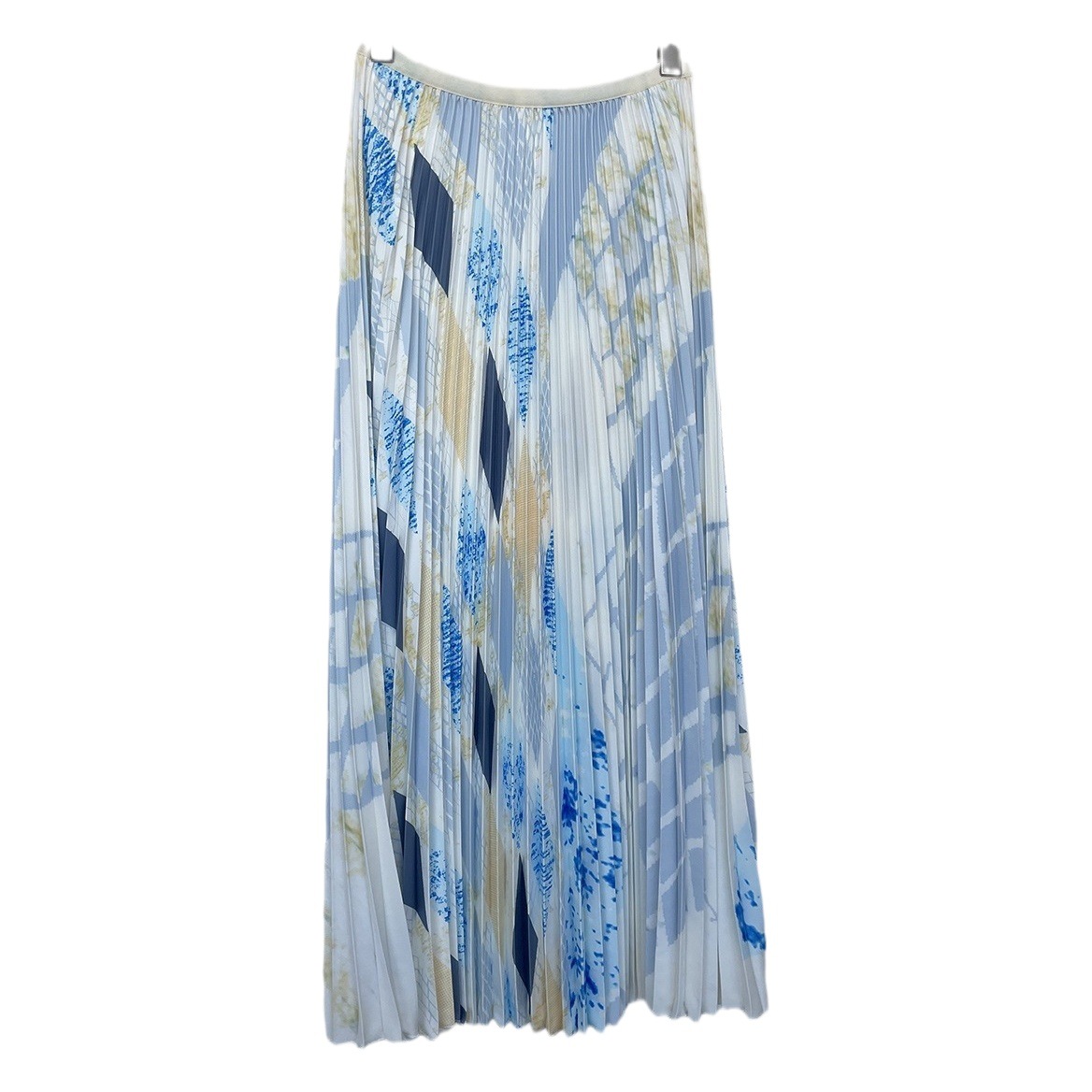 Fashion Printing Series Pleated suit New High-end Western Style Half-high Collar Top T-shirt High Waist Pleated Skirt