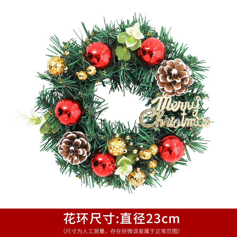 Picture of Christmas Wreath 30cm Christmas Decoration Artificial Wreath Window Door Hanging Christmas Shopping Mall Scene Layout Props