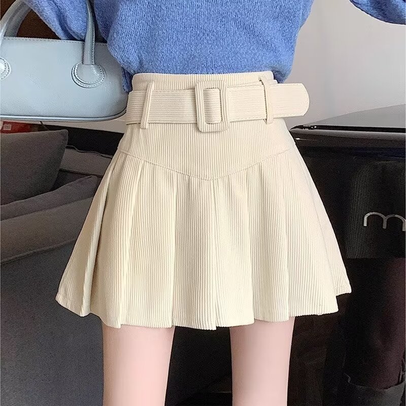 vibe Summer Pleated Skirt for Women 2024 New High-waist Slim ins Fashion Versatile A-line Short Skirt