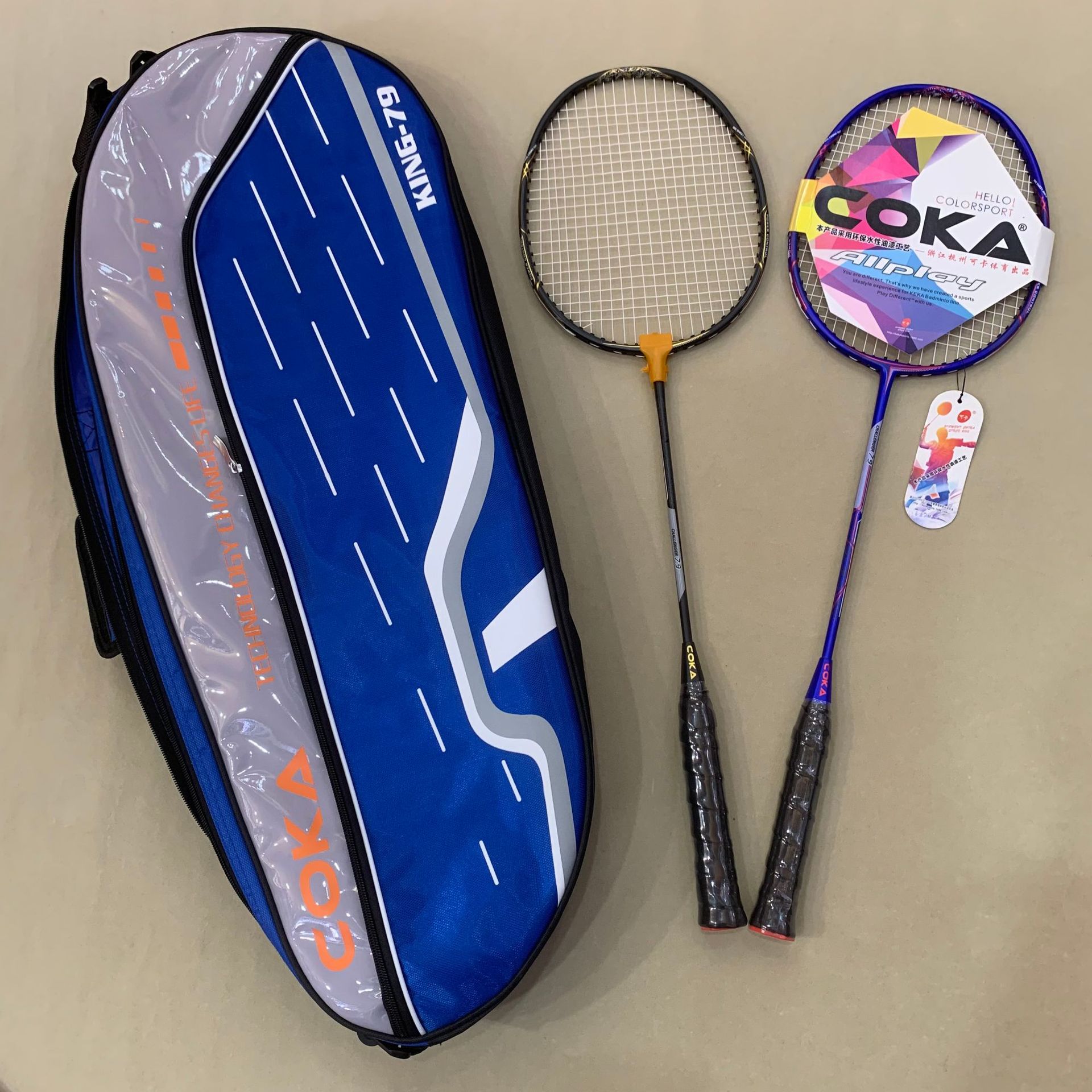 Picture of Keka carbon badminton racket adult student professional training double racket ultra-light carbon fiber badminton racket wholesale