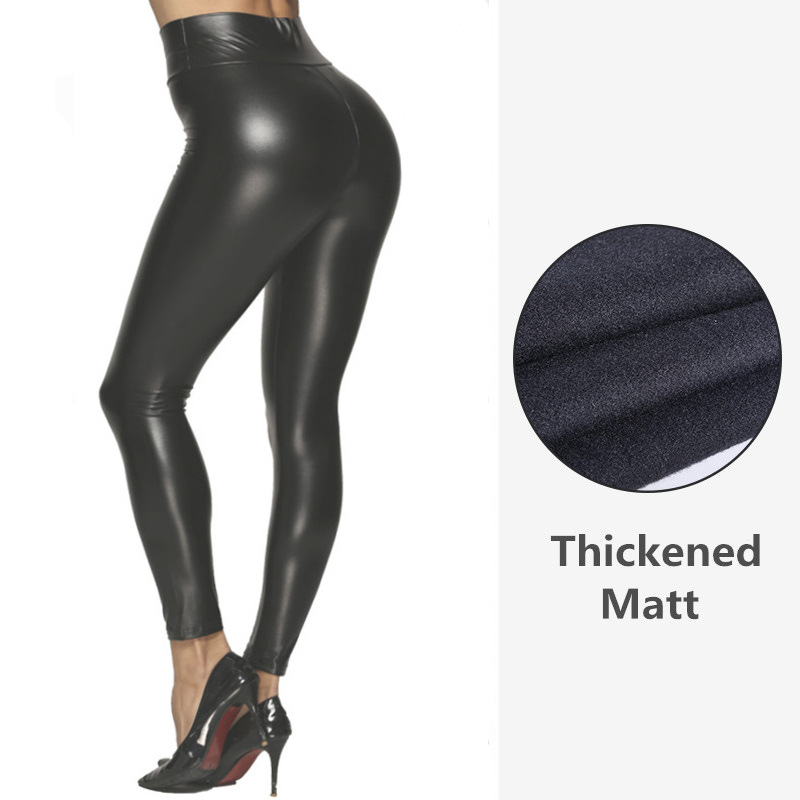 Picture of Cross-border explosions PU leather pants women's wish AliExpress hot spring and autumn wear leggings women's four-sided elastic pants