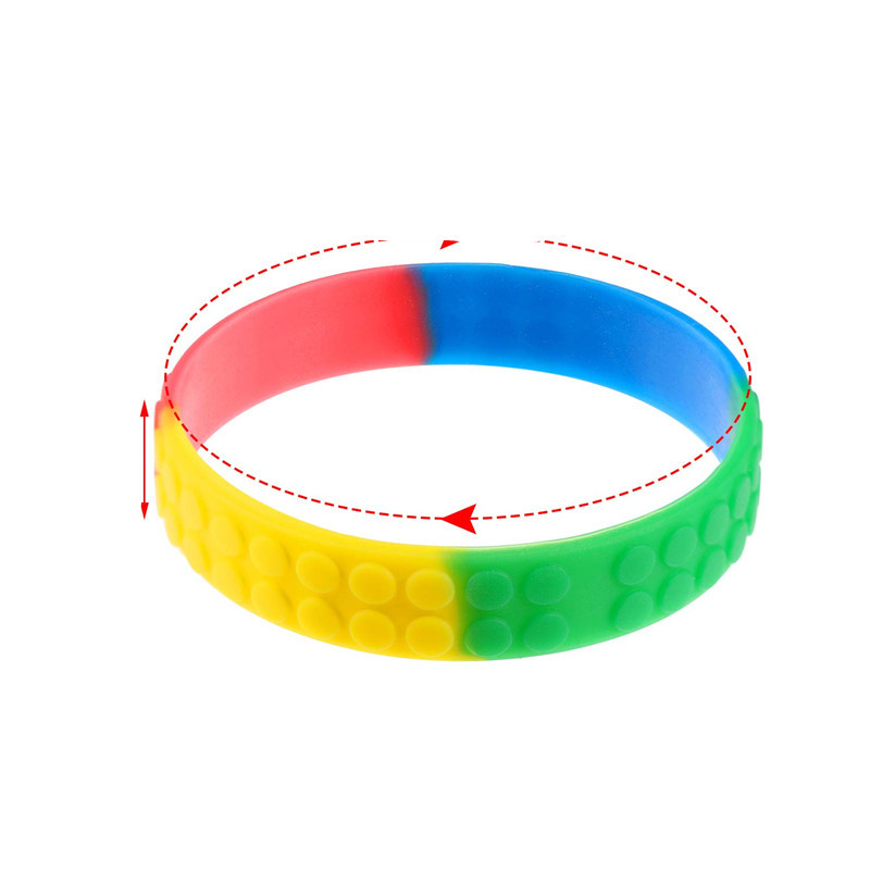 Picture of building block silicone bracelet wristband