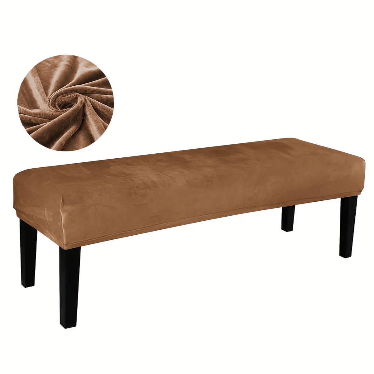 Picture of Cross-border silver fox velvet long stool cover with rope elastic all-inclusive stool cover dust-proof cross-border bench chair cover manufacturers wholesale