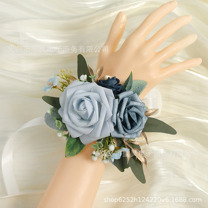 Handmade Creative diy Wrist Flower Wedding Bride Bridesmaid Wrist Flower Vacation Seaside Wear Decorative Flower