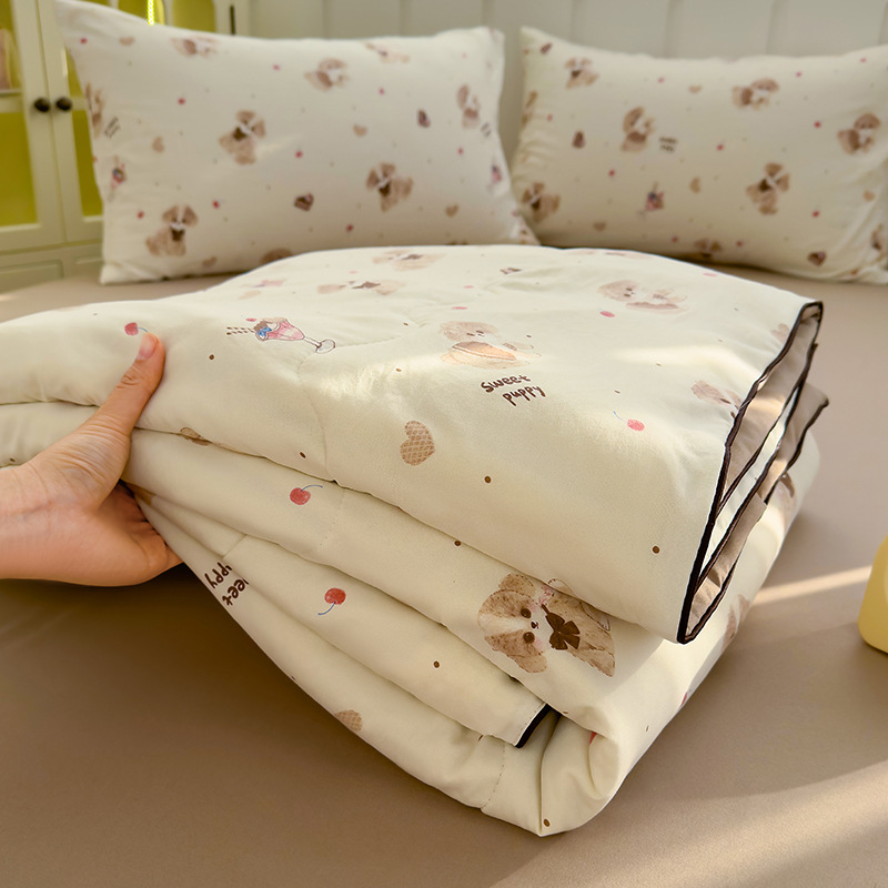 Picture of ClAss A WAshed Cotton Summer Cool Quilt ins Style Summer Soy Fiber Summer Quilt MAchine WAshAble Skin-friendly Air-conditioned Quilt WholesAle Group PurchAse