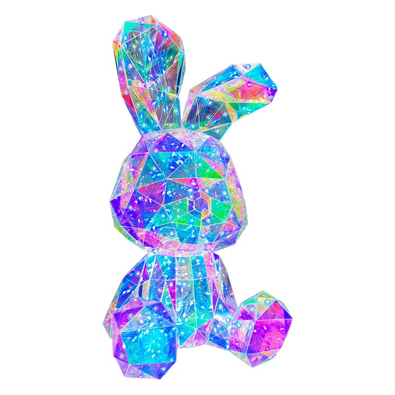 Valentine's Day Colorful Bunny Wedding Favor Glowing Bear Lamp Birthday Gift for Best Friend Wedding Favor
