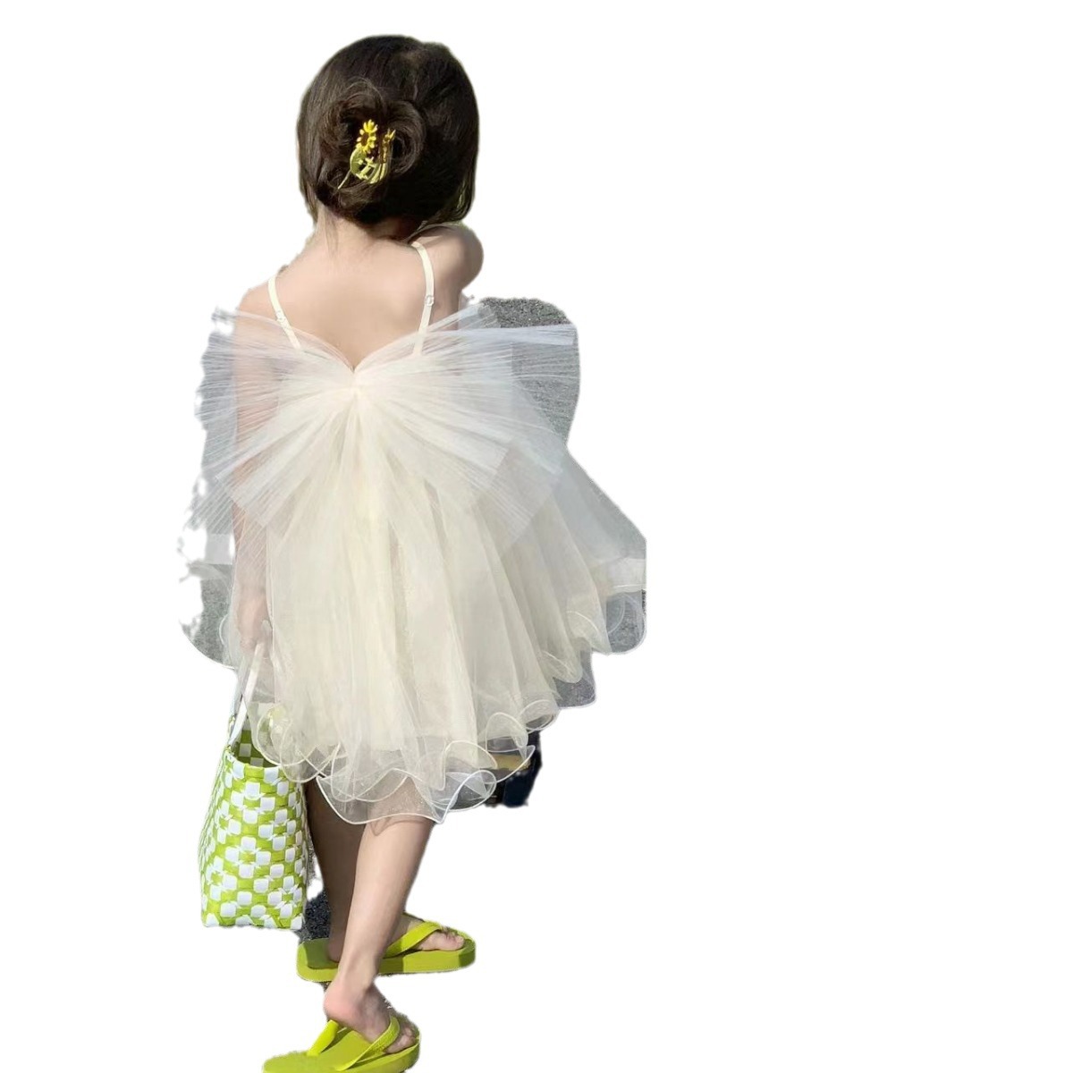 Picture of South Korea Children's Wear 2024 Spring and Autumn Summer Instagram Girls Big Bow Wings Slip Skirt Fairy Skirt N89