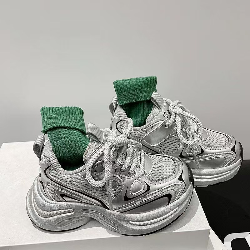 Children's Sports Shoes 2025 Spring & Fall New Mesh Boys' Running Shoes Girls' Dad Shoes Students' Versatile Shoes