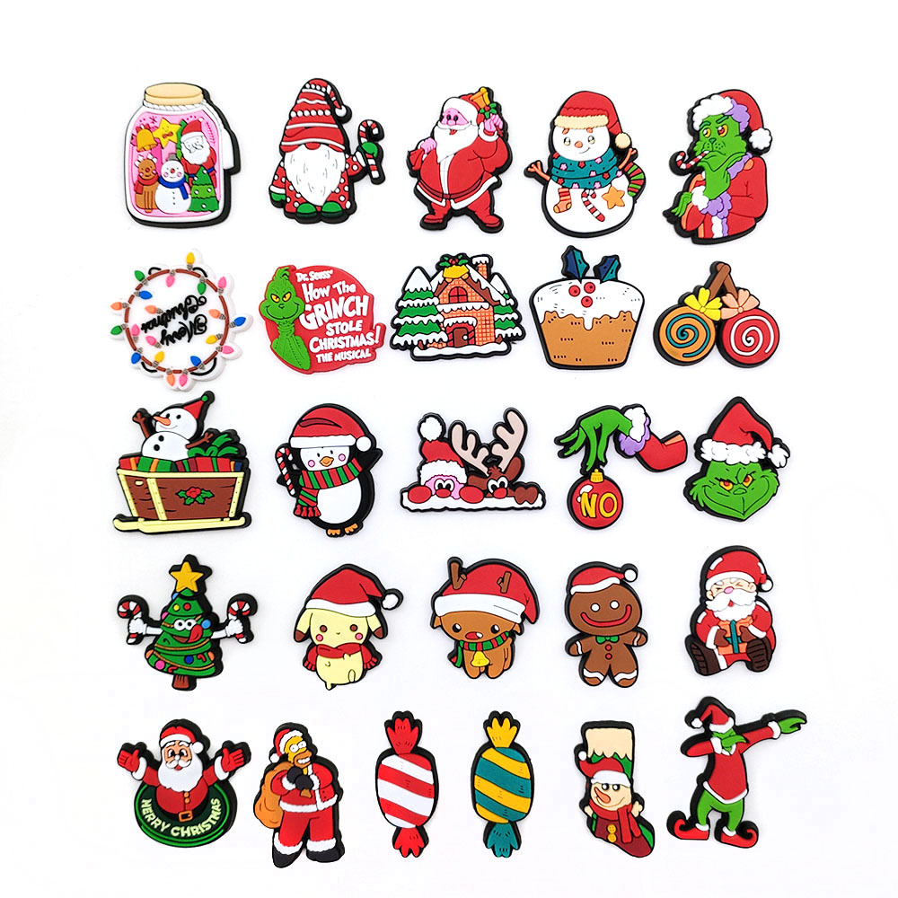 26 suit Cartoon Christmas Series Hole Shoes Shoe Flower Decorative Buckle Personality DIY Garden Shoe Buckle Accessories