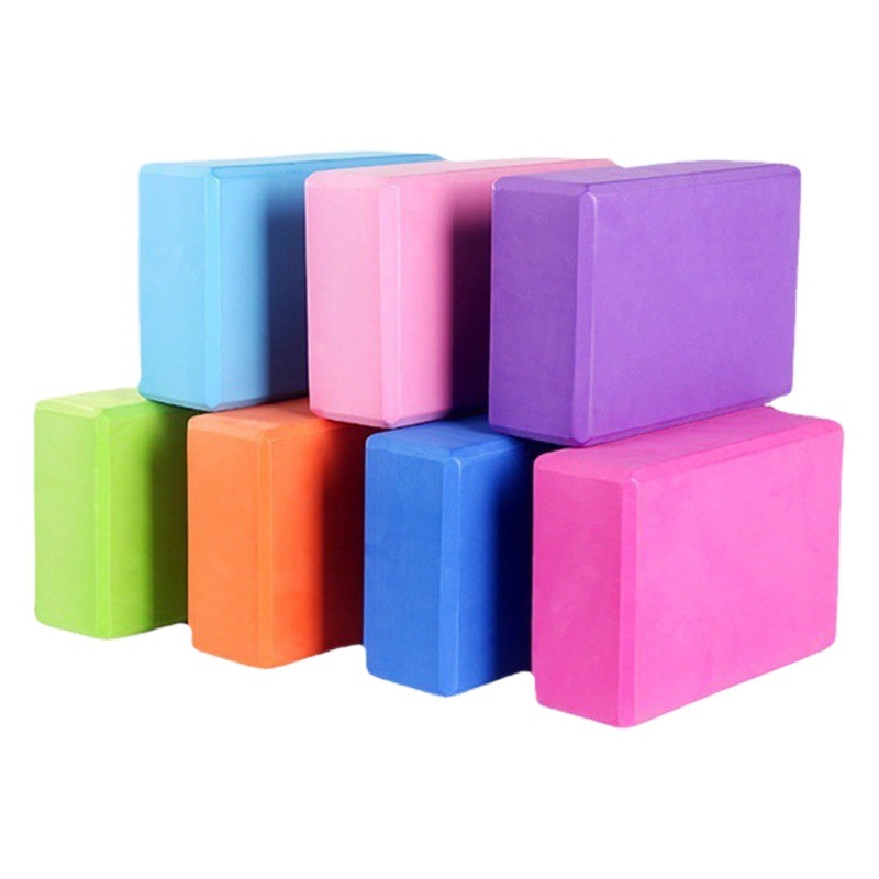 EVA yoga brick high density practice brick 180g solid color sports split dance brick laser logo foam brick