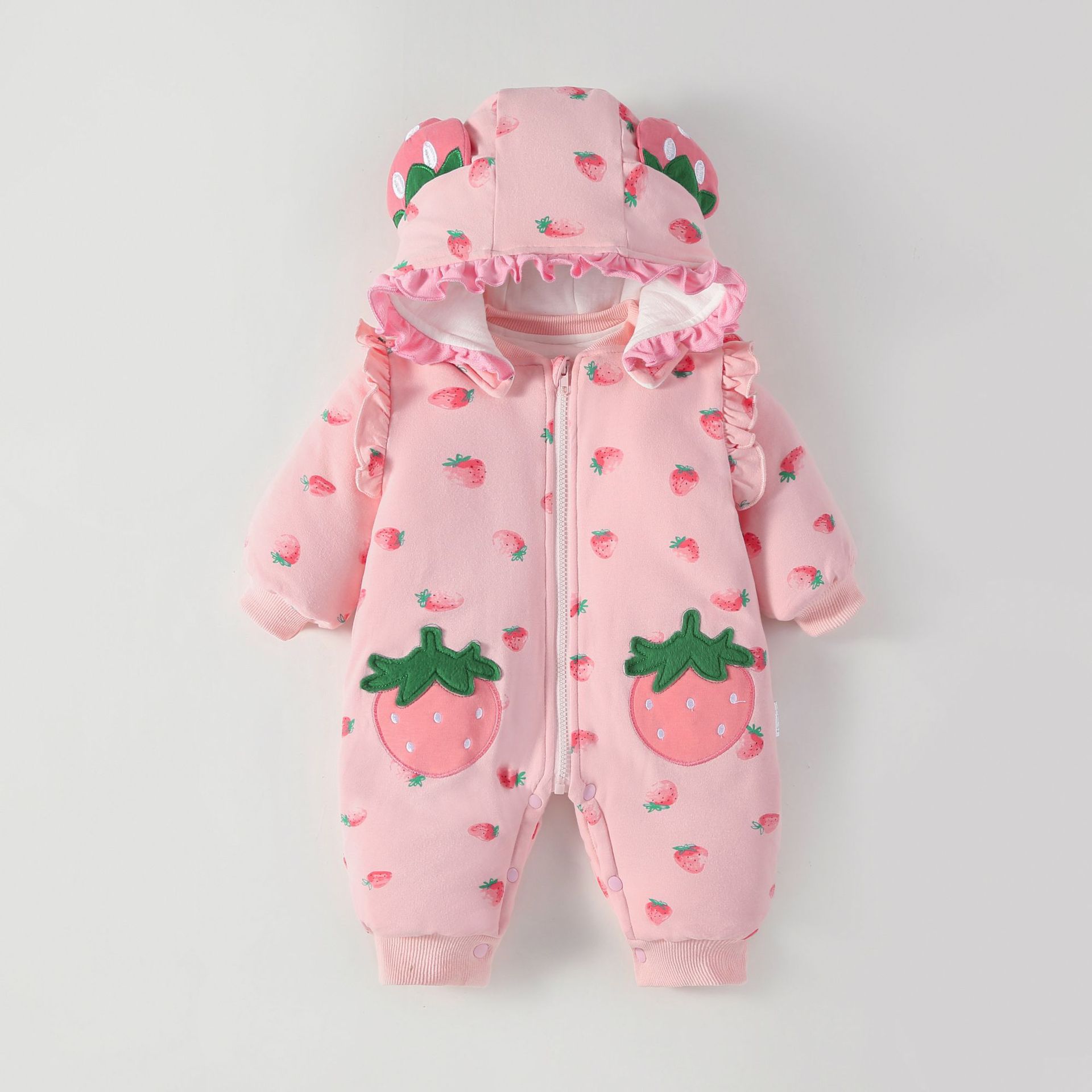 Baby's jumpsuit autumn and winter suit early spring baby girl's winter out holding clothes spring and autumn children's winter clothes full moon spring clothes