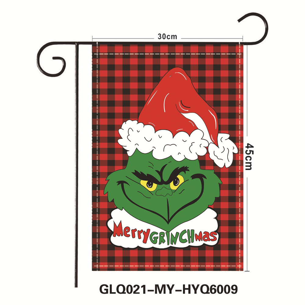 Picture of Amazon New Grinch Christmas Garden Flag Merry Grinchmas Green Hair Monster Flag