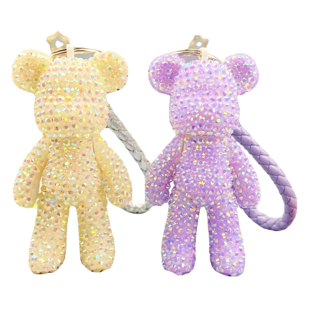 Key Accessories Small Gift Pendant Key Chain DIY Diamond Bear Key Chain Push Small Gift Wholesale