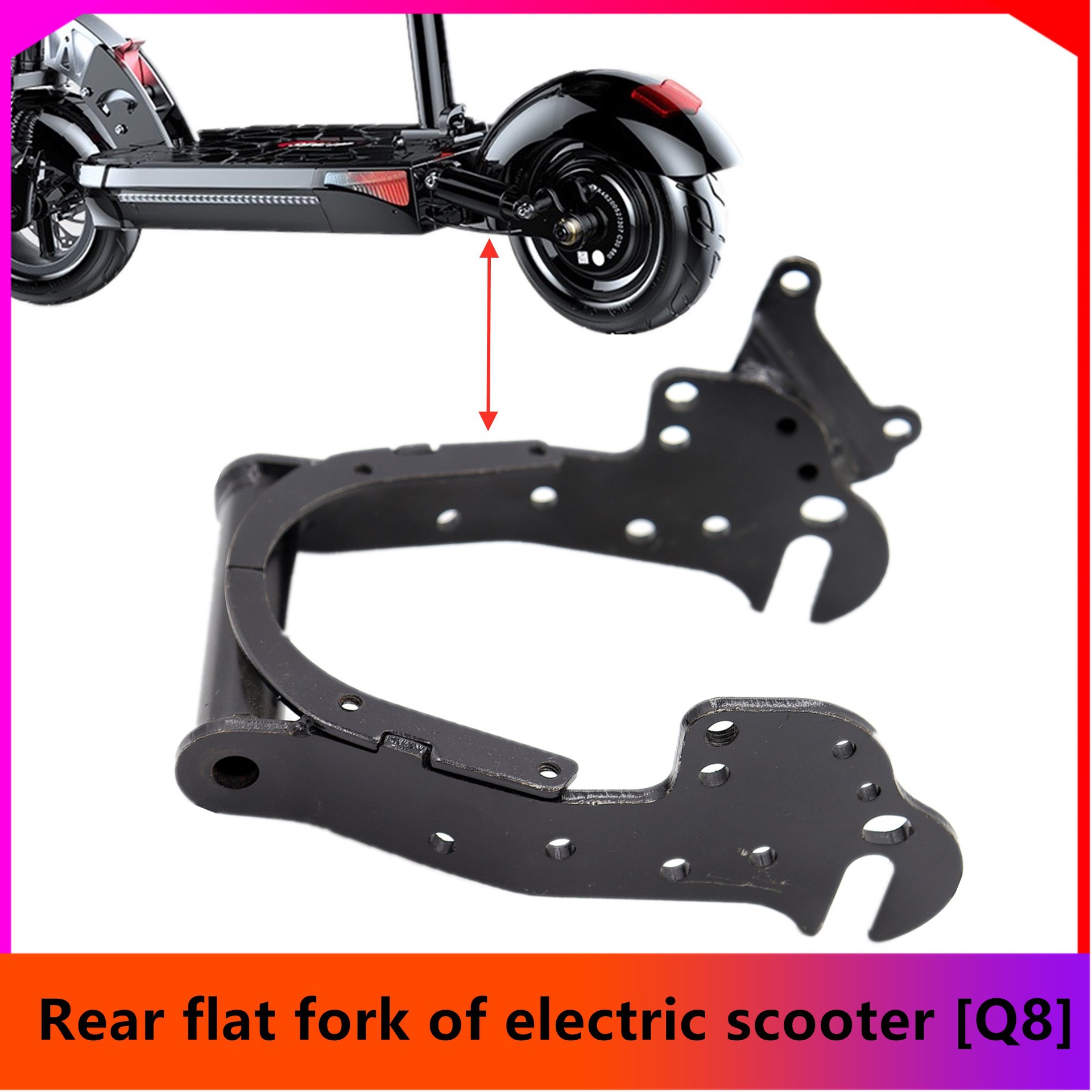 Electric Scooter Xilop Q8 Rear Flat Fork Rear Wheel Fork Motor Bracket Electric Vehicle Accessories Lightweight Modification