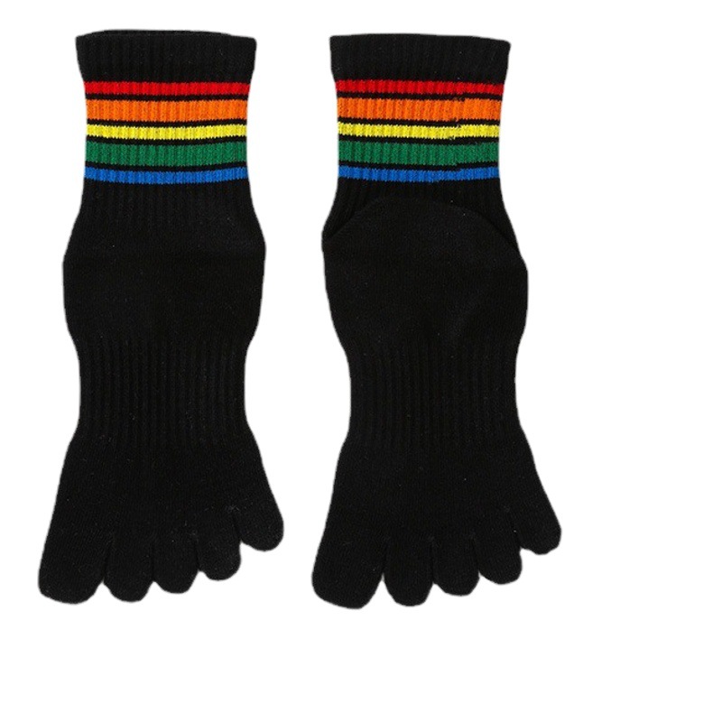 New men and women's thickened sports cotton five-finger socks long-term stable spot