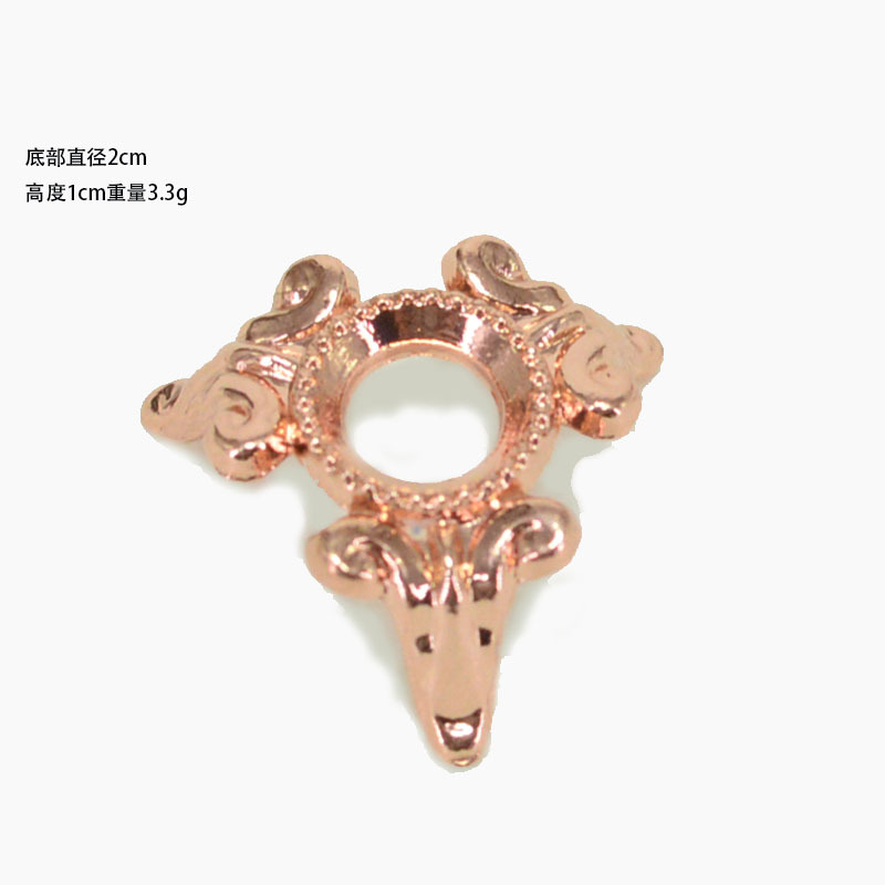 Picture of Violent Bear Head Crown Doll Head Accessories Small Mini Crown Alloy Ornament Crystal Ball Base Display Rack