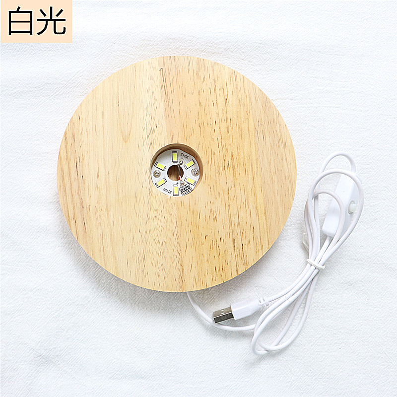 Picture of Round Luminous Base Led Lamp Holder Crystal Ball Acrylic Lighting Base Plug-In Type Wholesale Modern Simple