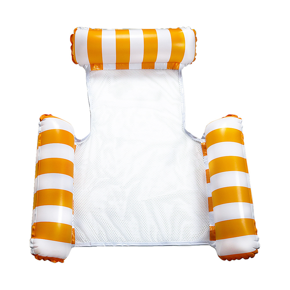 Picture of Cross-Border Spot Three-Tube Inflatable Water Bed New Product Stripesd Inflatable Floating Row Large and Small Hammock Water Supplies Lounge Chair