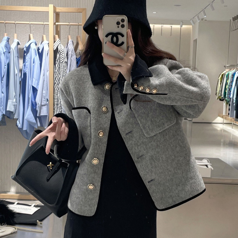 Picture of Popular Slimming Large Size Acetate Mid-Length Suit Collar Windbreaker for Women Commuting Temperament Cross-Border Supply Factory Direct Sales