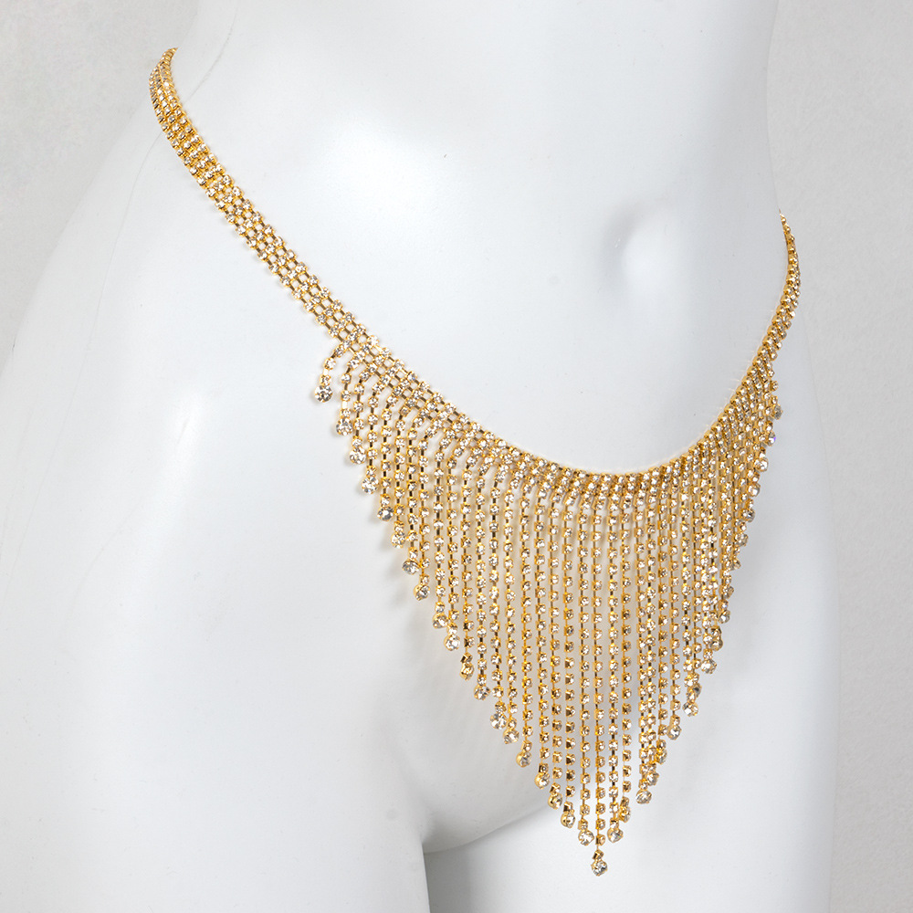 Picture of Beautiful Multi-Layered Rhinestone Waist Chain Jewelry Accessories Hip-Hop Multi-Layered Tassel Waist Chain Leg Chain Sexy Nightclub Body Chain