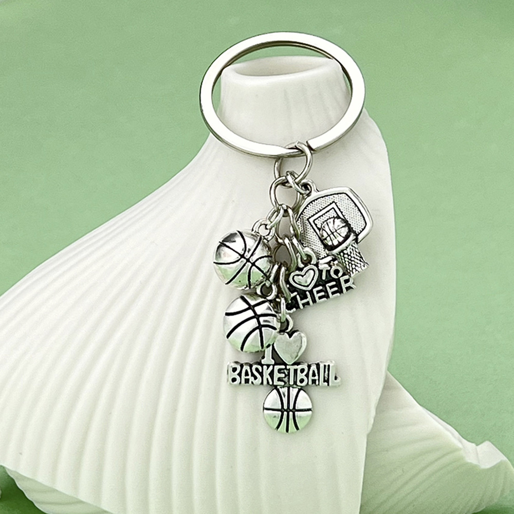 Foreign trade explosions basketball basket sports series key chain minority high sense pendant fans commemorative gift wholesale