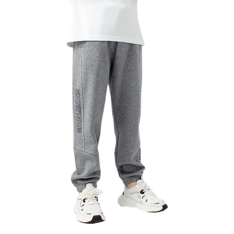 Spring children's pants Korean new boys sports pants big children's letters tide anti-mosquito pants children's pants wholesale