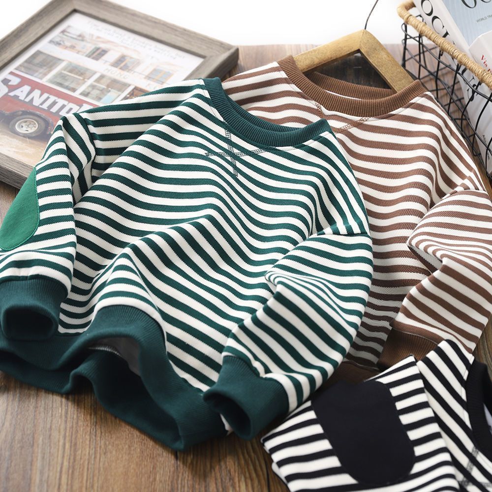 Picture of Children's Clothing Spring & Fall Clothing Boys and Girls Sweatshirts 2024 New Kidsren's Bottoming Shirts Korean Style Baby Tops Fleece-Lined Style