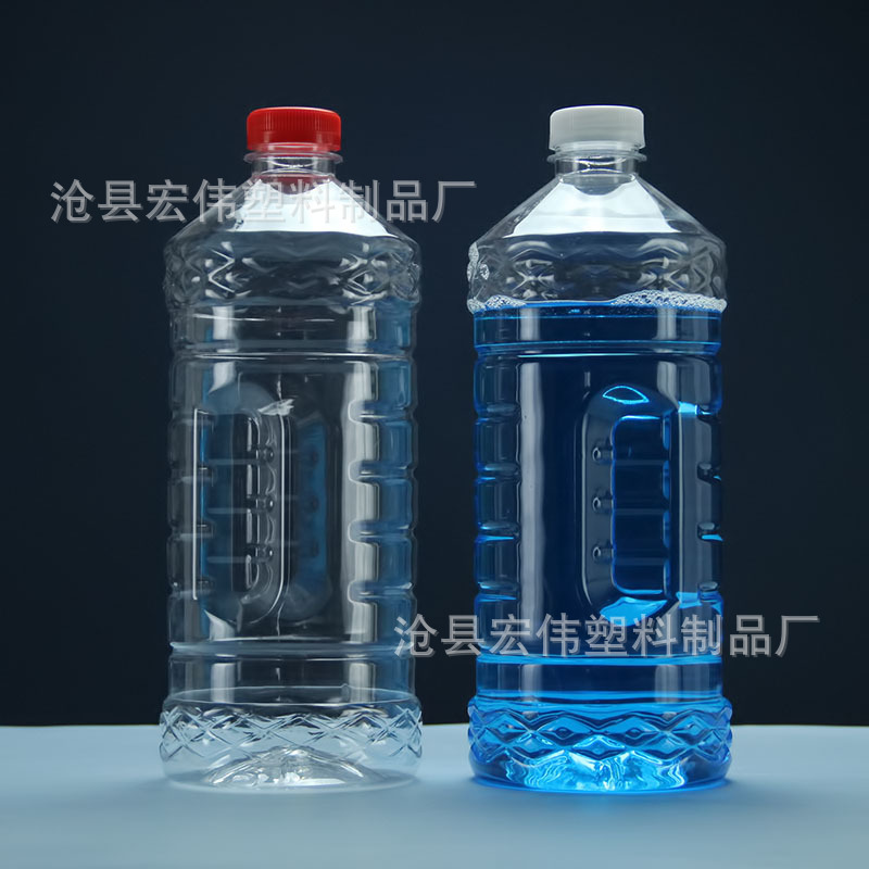 Supply 2L car glass bottle pet transparent plastic bottle supermarket transparent glass bottle