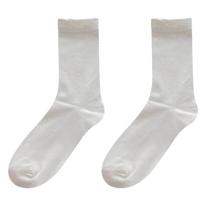 Pile socks women's white mid-calf socks spring and autumn matching small leather shoes black socks thin summer confinement summer boneless socks