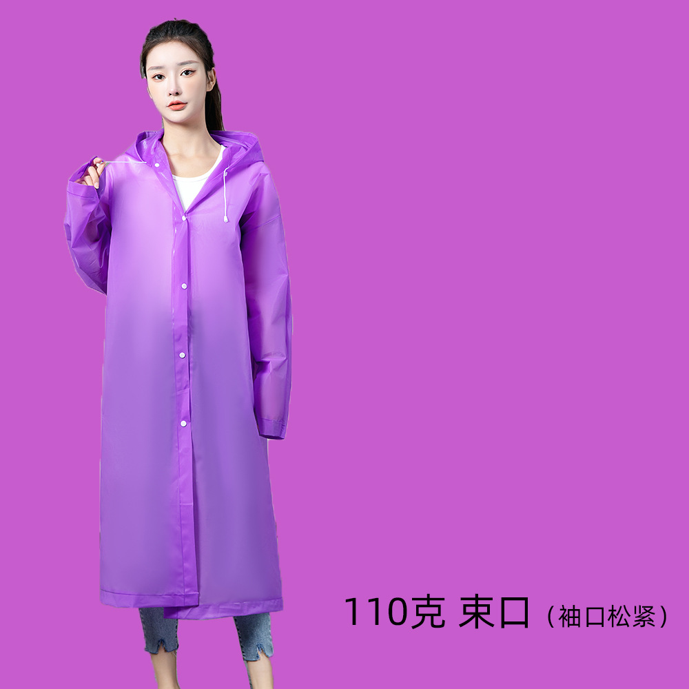 Picture of Thickened Disposable Raincoat Adult Frosted Unisex Eva Outdoor Lightweight One-Piece Extended Poncho Logo