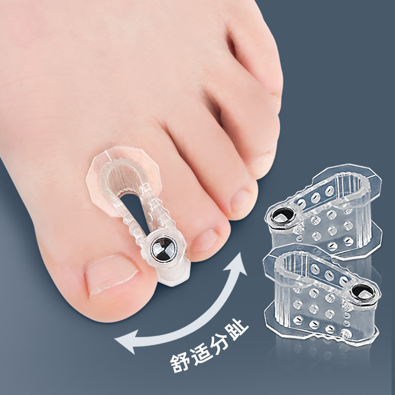 A- shaped magnet toe splitter thumb valgus orthosis overlapping toe separator big foot bone orthosis clip toe pad