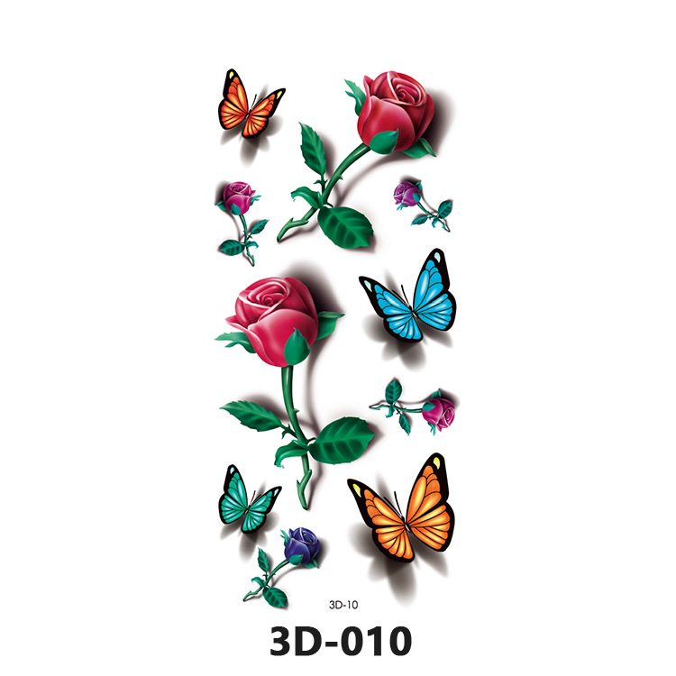 Picture of Spot Wholesale 3D Butterfly Waterproof Sweat Female Stereo Artificial Creative Temporary Stickers European and American Cross-Border Butterfly Tattoo Stickers