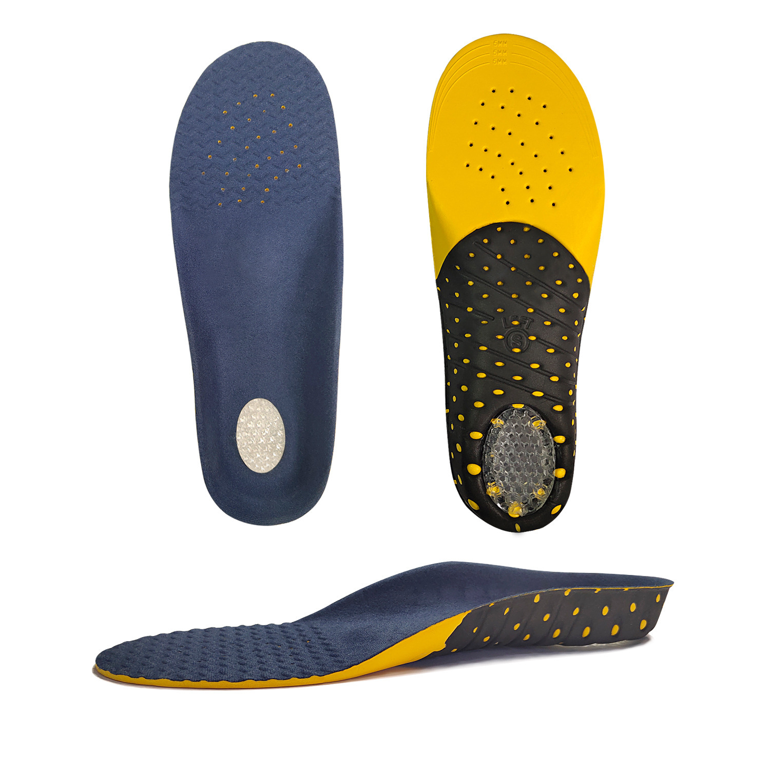 Sports insole arch support shock absorption insole high elastic EVA breathable massage correction insole flat foot correction