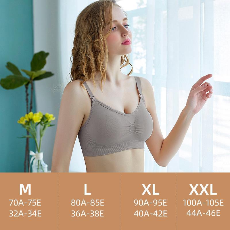 Picture of 2022 lactation underwear front open buckle bra comfortable ladies pregnant women underwear without steel ring lactation underwear wholesale