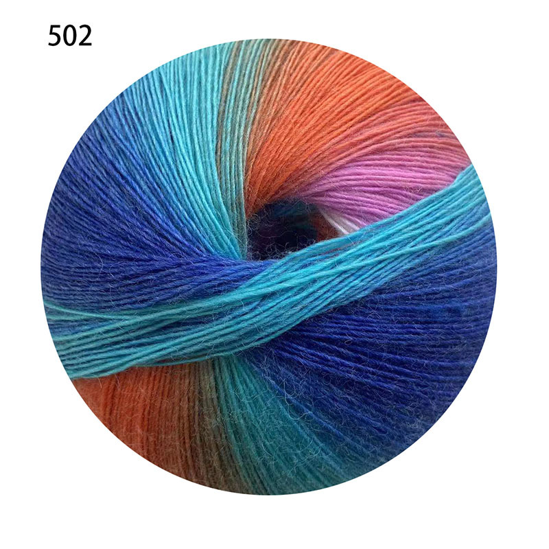 Picture of 1000 m Magic Ball Rainbow Wool Wool Wool Hand-Woven Crochet Shawl Hat Scarf Coat Coarse Baby Wool Ball