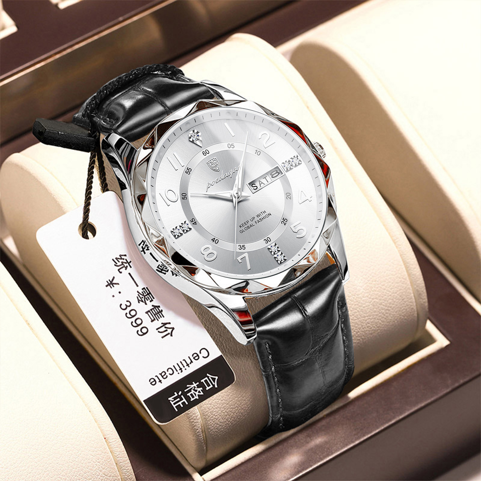 Picture of Swiss brand new belt men's watch waterproof luminous quartz watch live foreign trade explosions a generation of hair