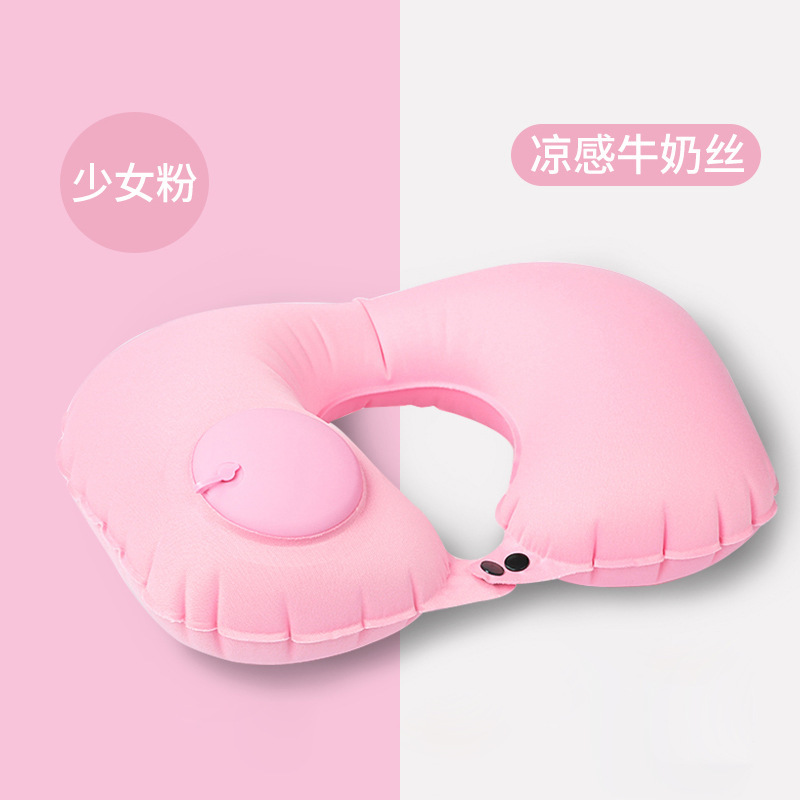 Picture of Inflatable U-shaped Pillow Cool Pressing Inflatable Pillow Travel Portable Neck Pillow Travel Sanbao Storage Pillow for Airplane