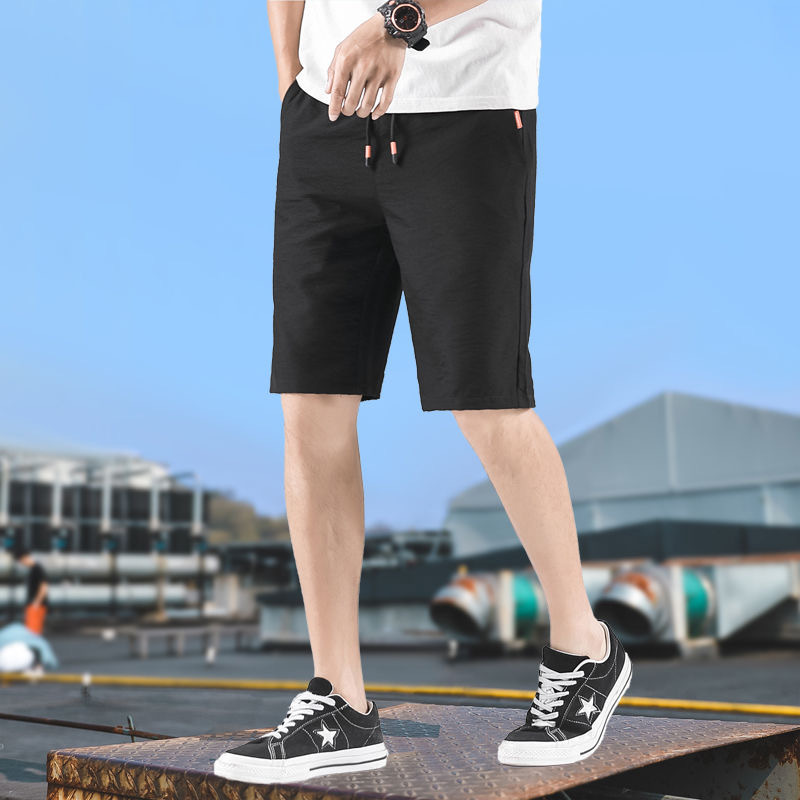 Shorts Men's Summer Ice Silk Casual Pants Fashionable Cool Loose Five-point Pants Students Thin Outerwear Sports Pants