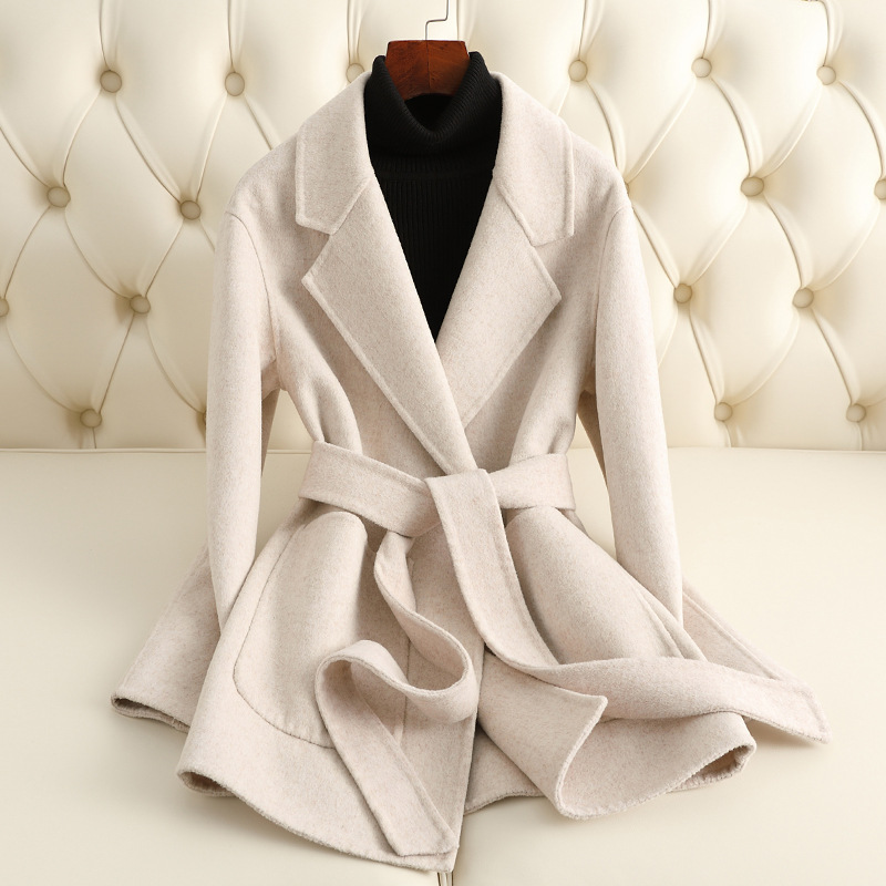 Picture of 『 Benefits』Autumn and Winter New Style Small Double-Sided Cashmere Outwear Women's Short Slim Slim Woolen Outwear for Women