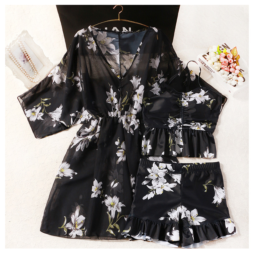 Picture of 2025 New One-Piece Swimsuit Women's Three-Piece Set Conservative Covering Flesh and Slimming Large Size Plus Size 100kg Sun Protection Hot Spring Wear
