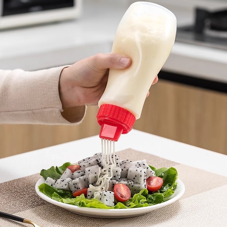 Picture of Squeeze sauce bottle food grade tomato sauce salad sauce porous squeeze bottle press bottle jam bottle salad bottle in stock wholesale