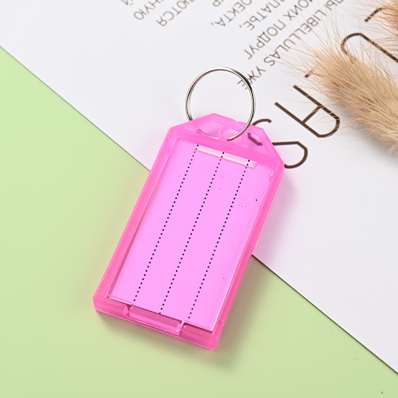 Picture of Plastic Key Plate Rental Color Number Plate Key Artifact Label Management Can Mark Plate Key Chain Key Ring