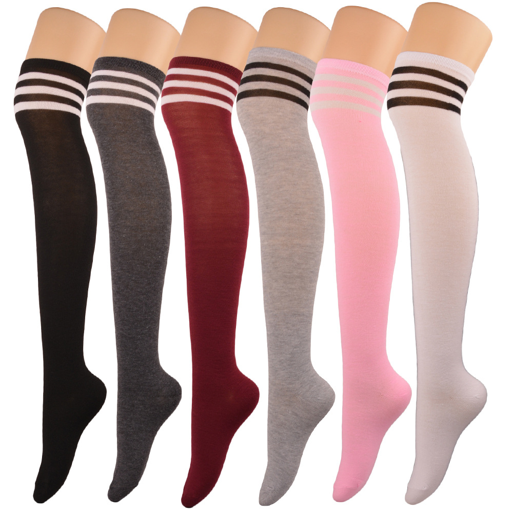 Dance socks Joker ladies three bars over the knee long tube socks high socks women socks wholesale manufacturers wholesale