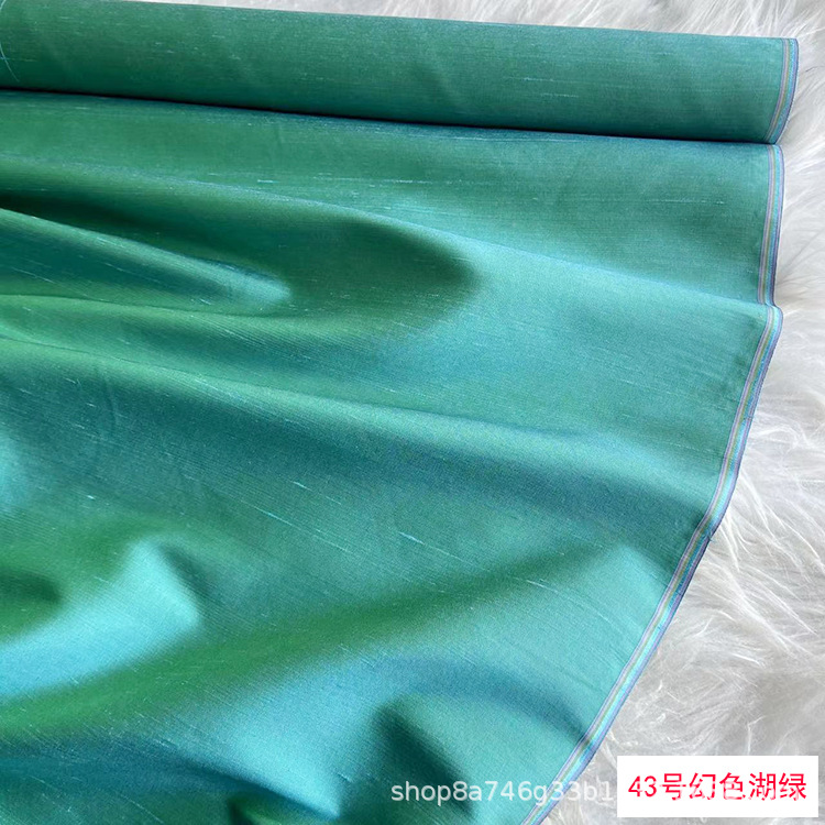 Picture of Solid Color Silk Double Palace Fabric, Crisp Mulberry Silk Double Palace Fabric, Yarn-dyed Double Palace Clothing Cheongsam Top Fabric