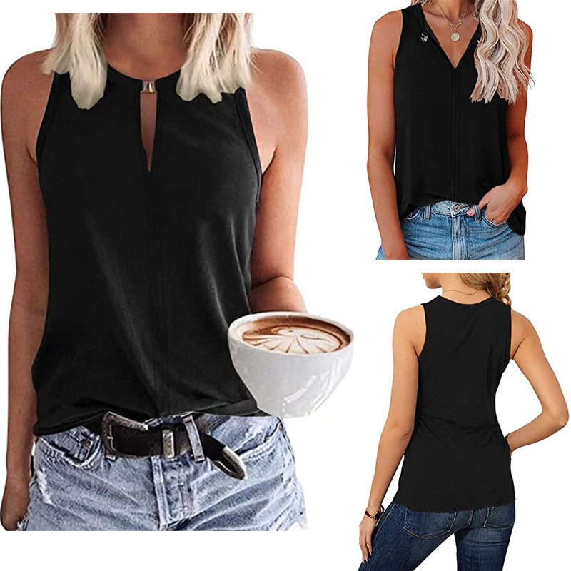 2023 Amazon Spring and Summer Cross-border New European and American Women's Fashion Personality Printed Casual Vacation T-shirt