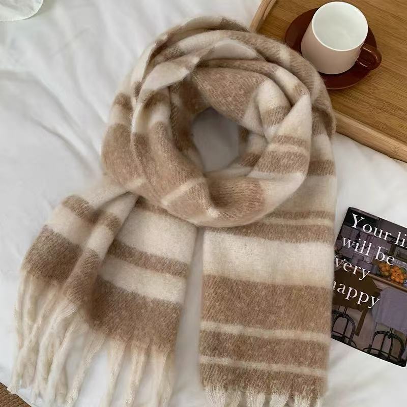 Picture of Cross-border solid color new imitation cashmere scarf women's autumn and winter thickened warm shawl solid color student scarf men's wholesale