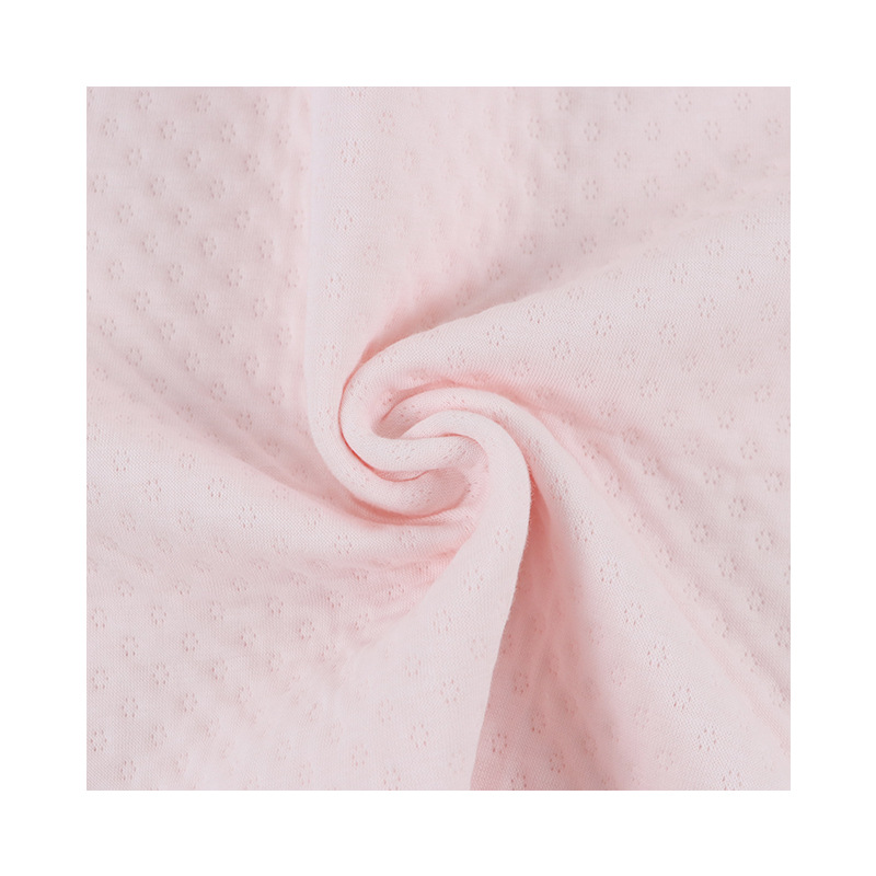 Picture of Vertical strip idea snowflake jacquard air layer two sides cotton silk fabric baby bag cotton jacket one-piece clothing fabric