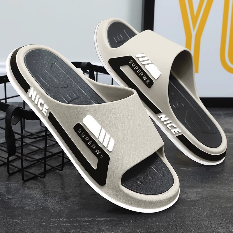 Slippers men's outer wear platform indoor home odor and non-slip home bath couple sandals women summer