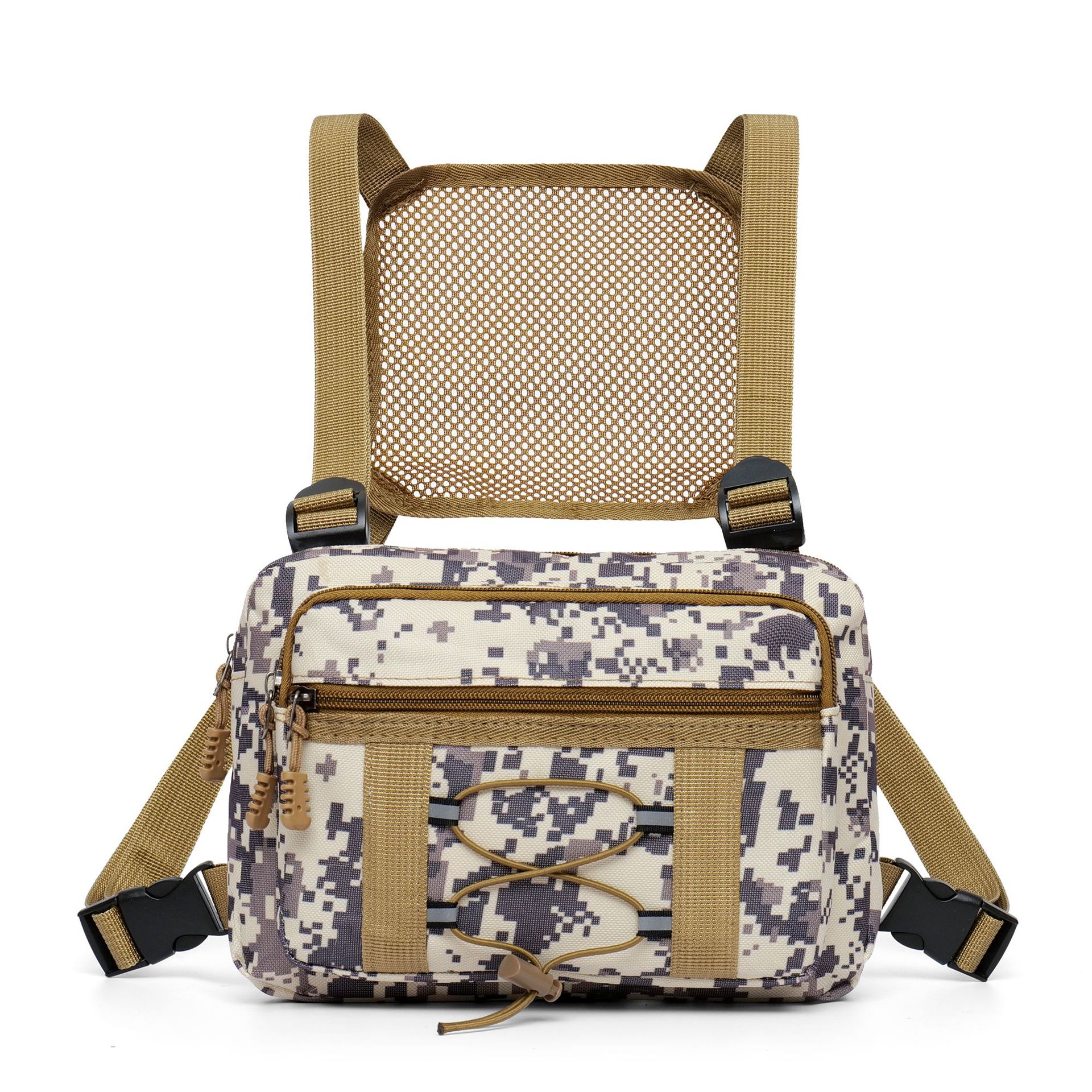 Picture of 2021 Men's Multifunctional Tactical Chest Bag, Crossbody Shoulder Bag, Military Camouflage Chest Backpack, Trendy Men's Single Shoulder Bag